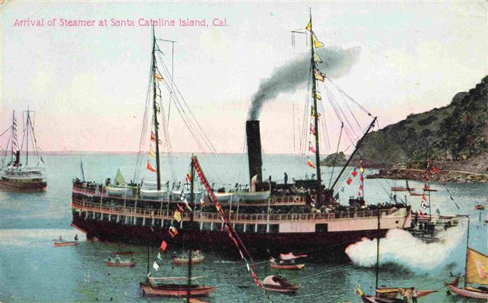 73991869 Santa Catalina Island California USA Arrival of Steamer