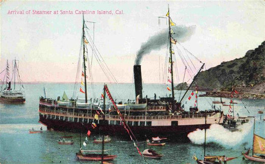 73991869 Santa Catalina Island California USA Arrival of Steamer