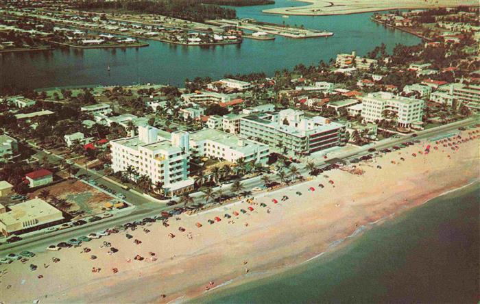 74013811 Fort Lauderdale Florida USA Airview of the beach with the Hotel row beh