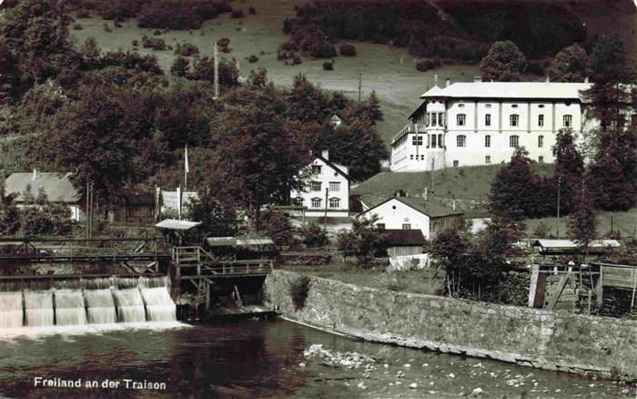 74013883 Freiland Traison Tuernitz Niederoesterreich AT Flusspartie