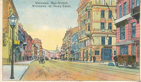 74014204 Warschau WARSZAWA PL Nowy Swiat Illustration Feldpost