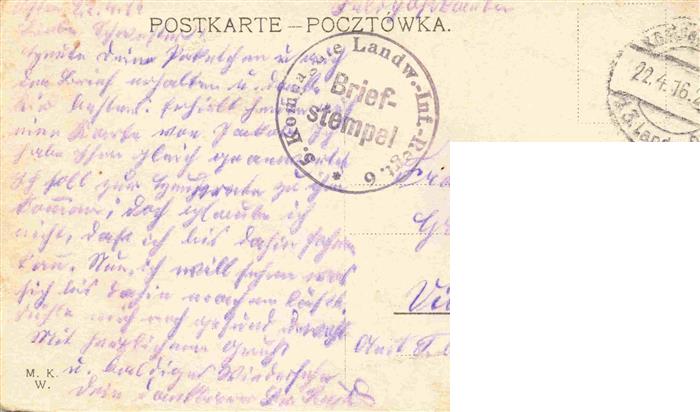 74014204 Warschau WARSZAWA PL Nowy Swiat Illustration Feldpost