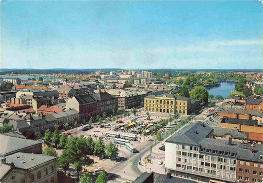 74014746 Karlstad  Sweden The main square and the court house