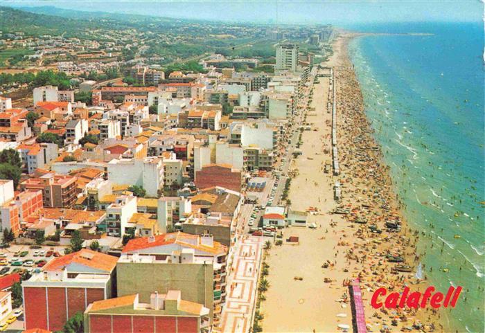 74014872 CALAFELL Cataluna ES Playa Fliegeraufnahme