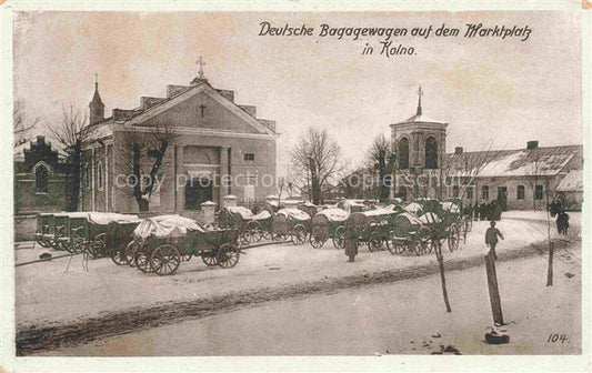 74015385 Kolno Kolnas Gross-Koellen OLSZTYN Allenstein PL Deutsche Bagagewagen a