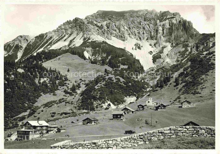 74015718 Malbun Triesenberg Liechtenstein Alpenhotel Malbun mit Gamsgrat und Och