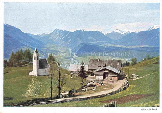 74016860 Moesern Telfs Tirol AT Panorama Kirche