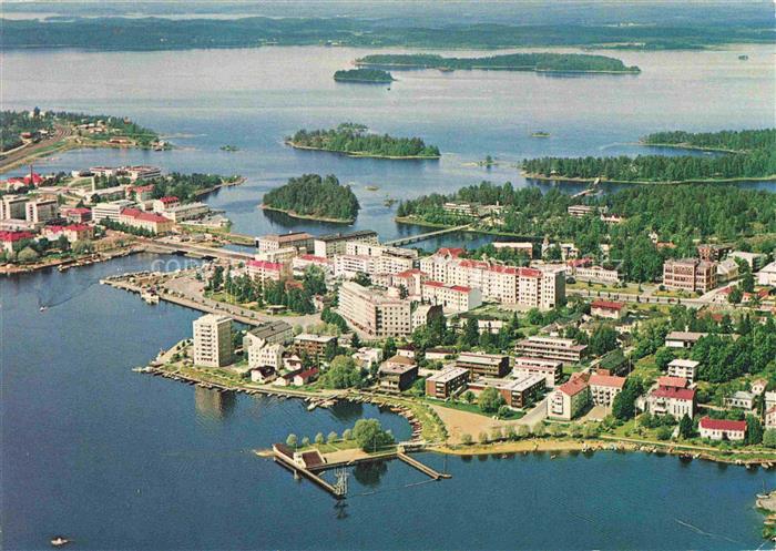 74017218 Savonlinna Soumi Nyslott Fliegeraufnahme