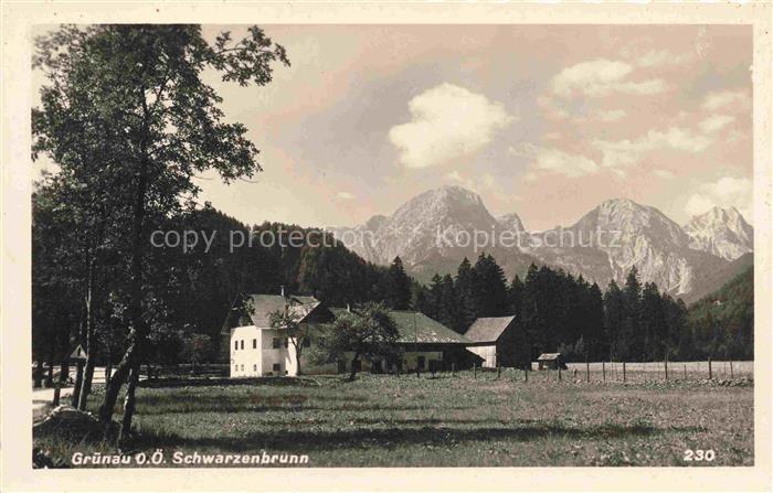 74018006 Gruenau Almtal Oberoesterreich AT Gasthaus Schwarzenbrunn