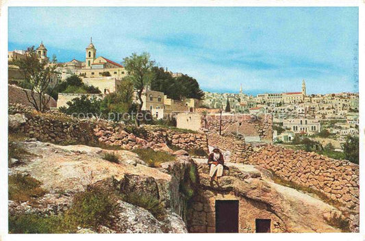 74018118 Bethlehem  Yerushalayim Israel Panorama mit Geburtskirche