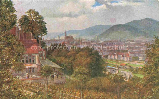 74004196 Hoffmann  Heinrich Kuenstlerkarte Sueddeutschland Alsace Freiburg i. Br