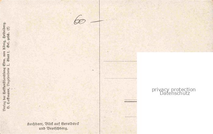 74004991 Hoffmann  Heinrich Kuenstlerkarte Sueddeutschland Alsace Bochbarr Blick