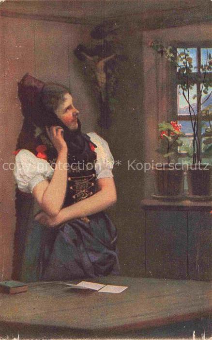 74006546 Hoffmann Heinrich Carte d'artiste Allemagne du Sud Alsace Im Hergottswin