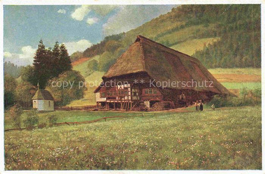 74006585 Hoffmann Heinrich artist map Southern Germany Alsace Black Forest