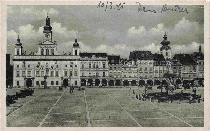 74007304 Budweis CESKE BUDEJOWICE Cesky Budejovic CZ town square monument