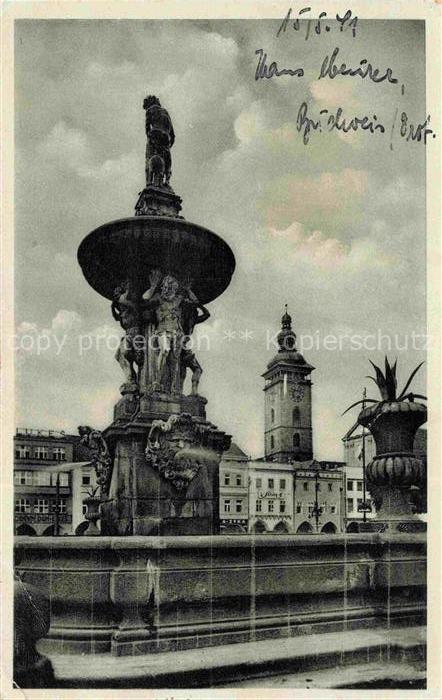 74007305 Budweis CESKE BUDEJOWICE Cesky Budejovic CZ fountain