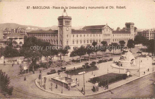 74007652 BARCELONA Cataluna ES Plaza de la Universidad y Monumento al Dtr. Rober