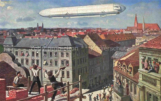 74007670 Zeppelin-- T.S.N. Serie 920 Vierfarbenbruecke Adolf Klauss & Co.