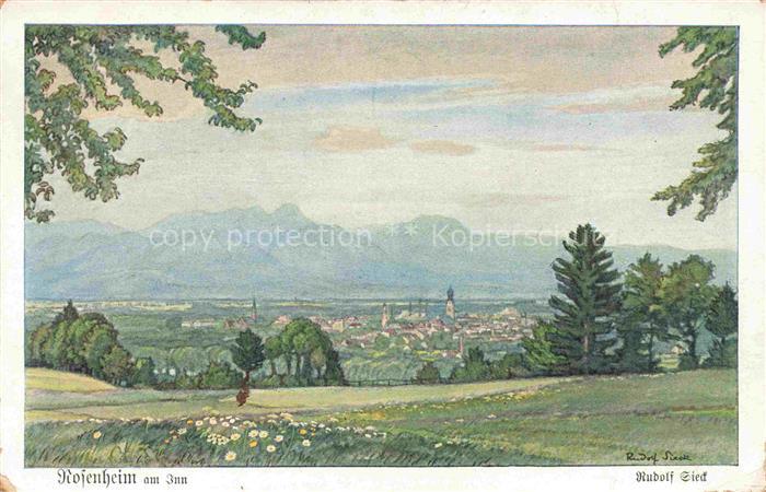 74007701 Carte d'artiste Sieck Rudolf Rosenheim am Inn