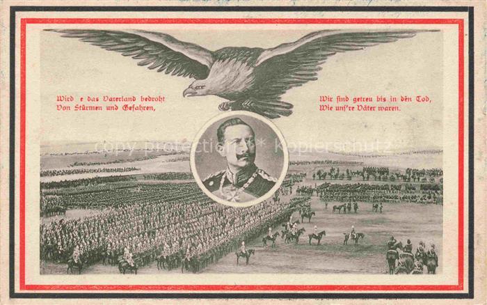 74010105 Wilhelm II Adler Soldaten Pferde Armee