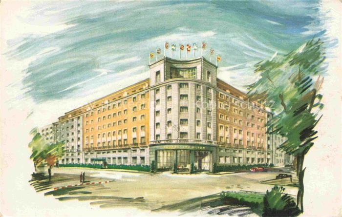 74008292 MADRID ES Castellana Hilton Hotel Artist Card