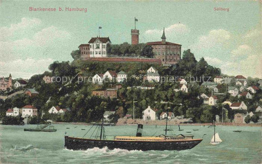 74008581 Blankenese Hambourg Vue sur l'Elbe jusqu'à Suellberg