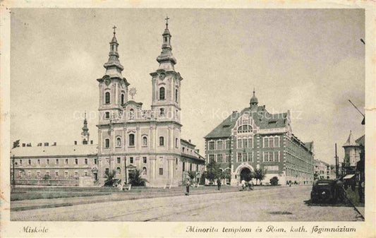 74009408 Miskolcz HU Minorita templom és Rom. kath. foegimnázium Kirche Gymnasiu