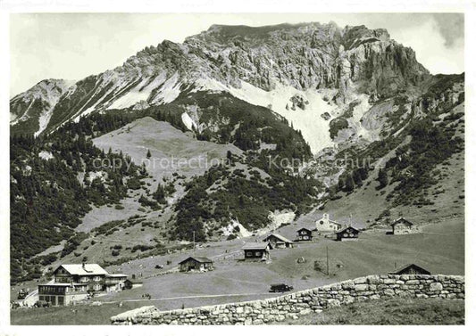 74009980 Malbun Triesenberg Liechtenstein Alpenhotel Blick gegen Gamsgrat Ochsen