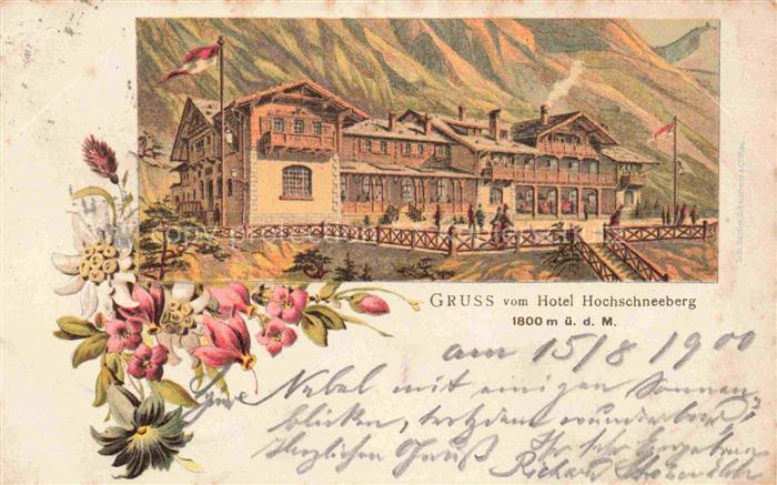 74010311 Puchberg Schneeberg Niederoesterreich AT Hotel Hochschneeberg Litho