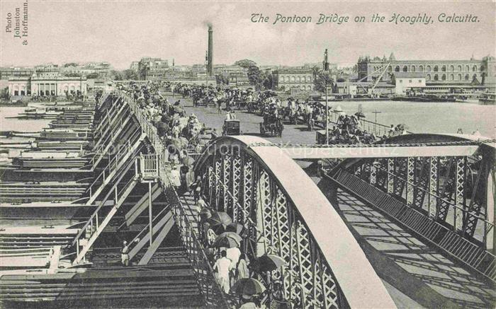 74010757 Calcutta India The Pontoon Bridge on the Hooghly