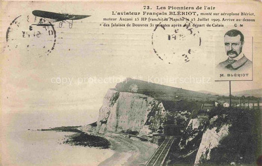 74011459 Dover  Kent UK Pionniers de l'air Aviateur Francais Blériot Portrait Ku