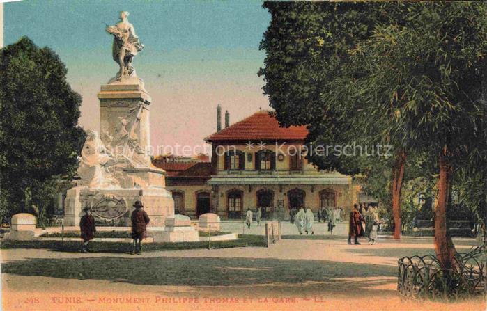 74019605 TUNIS Tunesie Monument Philippe Thomas La Gare