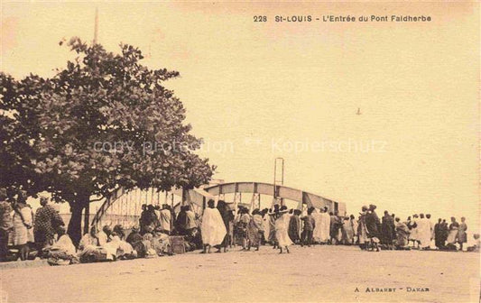 74019979 St Louis  Senegal Entree du Pont Faidherbe