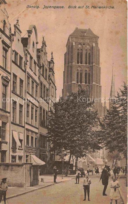 74020150 Danzig GDANSK PL Judengasse mit St Marienkirche