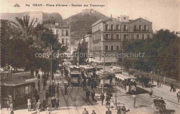 74022087 ORAN Algerie Place d'Armes Station des Tramways