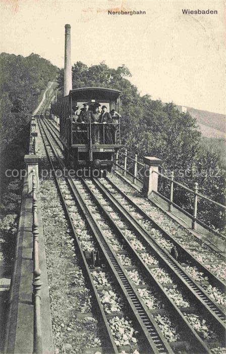 74017445 Zahnradbahn Standseilbahn Furniculaire Rack Railway-- Nerobergbahn Wies