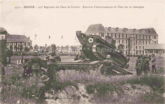 74017471 Militaria Panzer Tank Char d Assaut Rennes Regiment de Chars de Combat