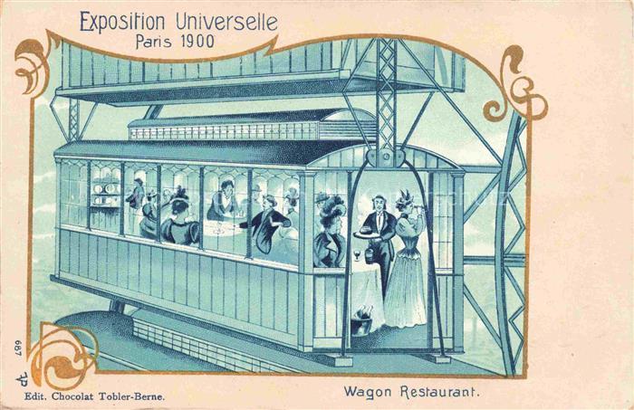 74017505 Exposition Universelle Paris 1900 Wagon Restourant