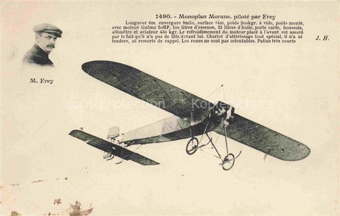 74017512 Frey Flugpionier Aviatik M. Frey Monoplan Morane