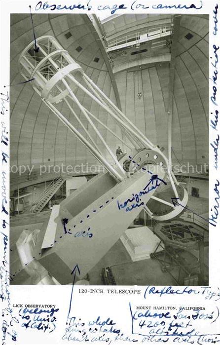 74018421 Observatorium Sternwarte Urania 120 Inch Telescope Mont Hamilton Califo