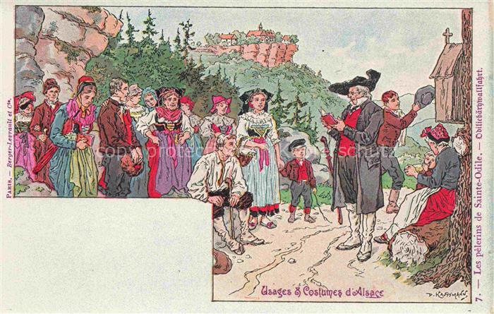 74018798 Kauffmann P. Alsace Elsass Kuenstlerlitho Sainte Odile