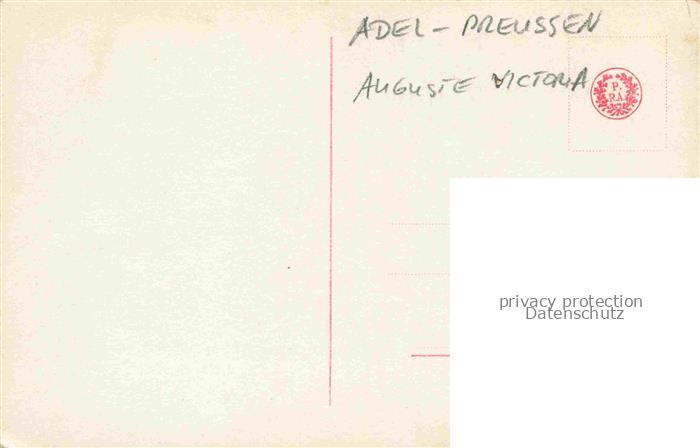 74019715 Adel Preussen Monarchie Auguste Victoria