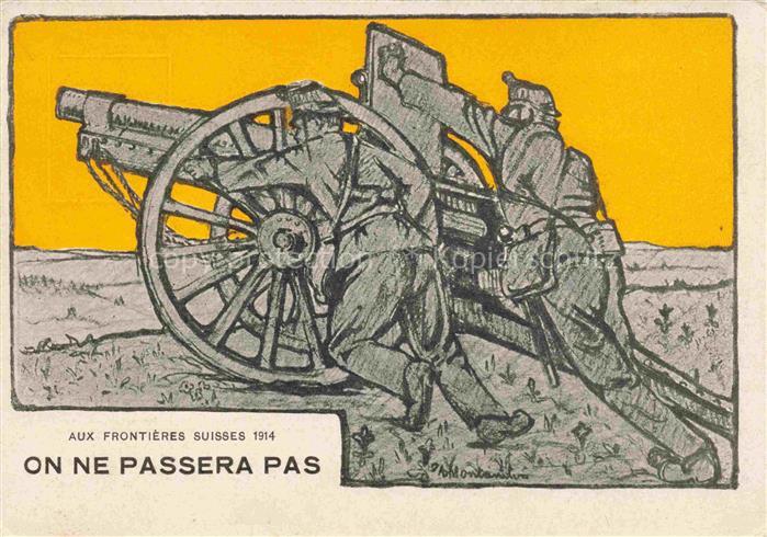 74020266 Militaria Schweiz On ne Passera Pas Perrochet David Chaux de Fonds Laus