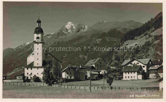 74029039 Neustift  Stubaital Tirol AT Panorama Kirche