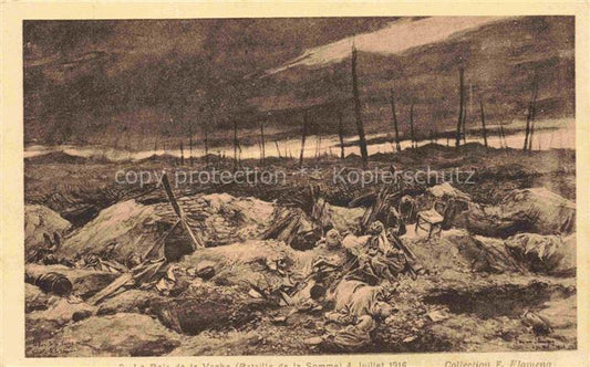 74029812 Flameng Kuenstlerkarte Bataille de la Somme Juillet 1916