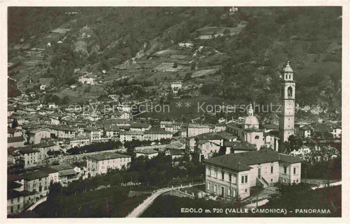 74029817 Edolo Brescia Lombardia IT Panorama Kirche