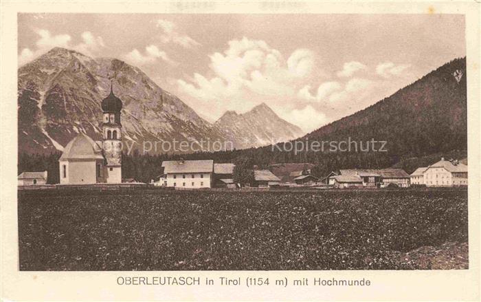 74023369 Oberleutasch mit Kirche und Hochmunde