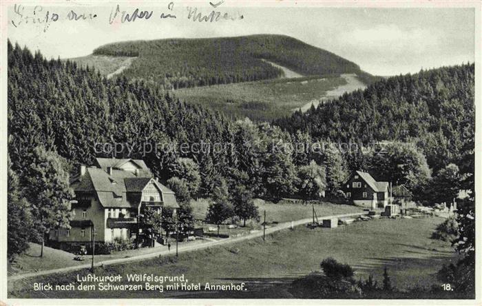 74030868 Woelfelsgrund Urnitztal Glatz PL mit Hotel Annenhof und Schwarzem Berg