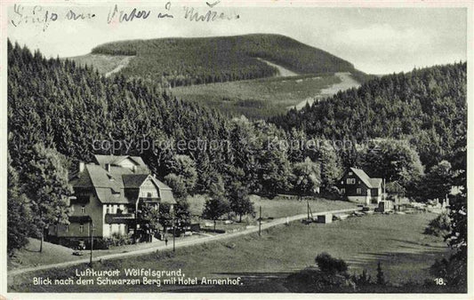 74030868 Woelfelsgrund Urnitztal Glatz PL mit Hotel Annenhof und Schwarzem Berg