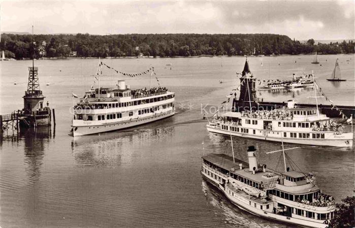 74032284 Schiffe Ships Navires Konstanz Hafen Bodensee Konzil Gaststaetten